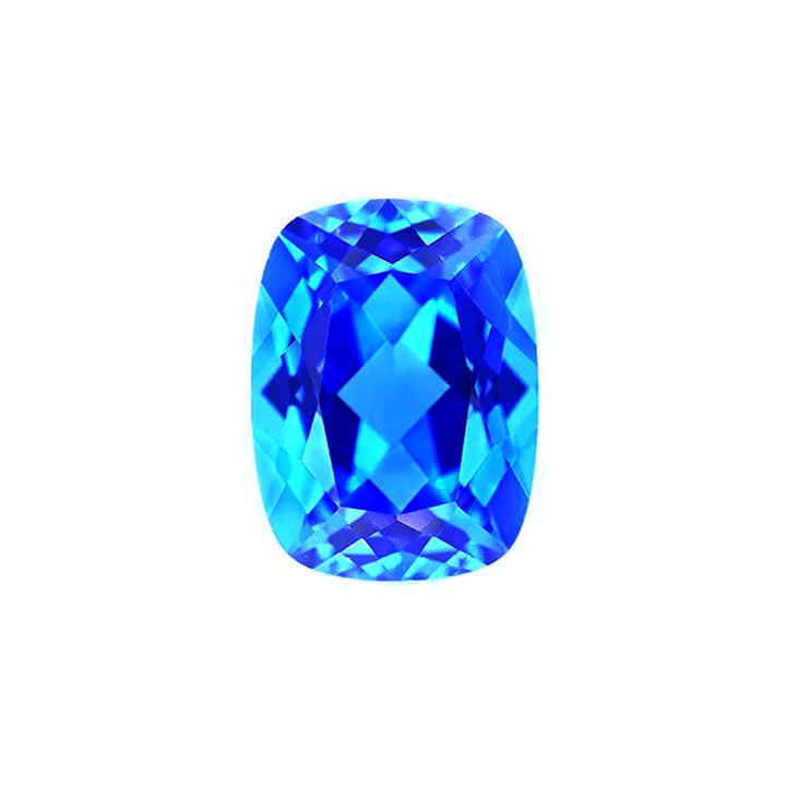 Antique Cushion Cut Lab Grown Blue Spinel
