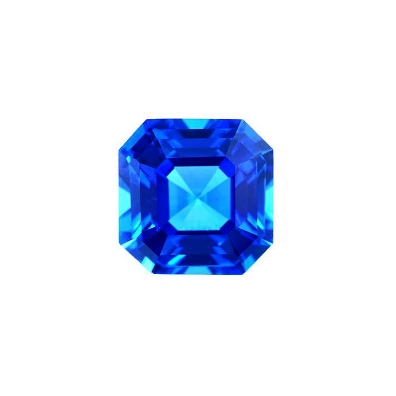 Asscher Cut Lab Grown Blue Spinel