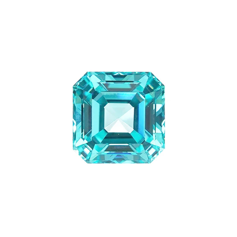 Asscher Cut Lab Grown Paraiba Tourmaline
