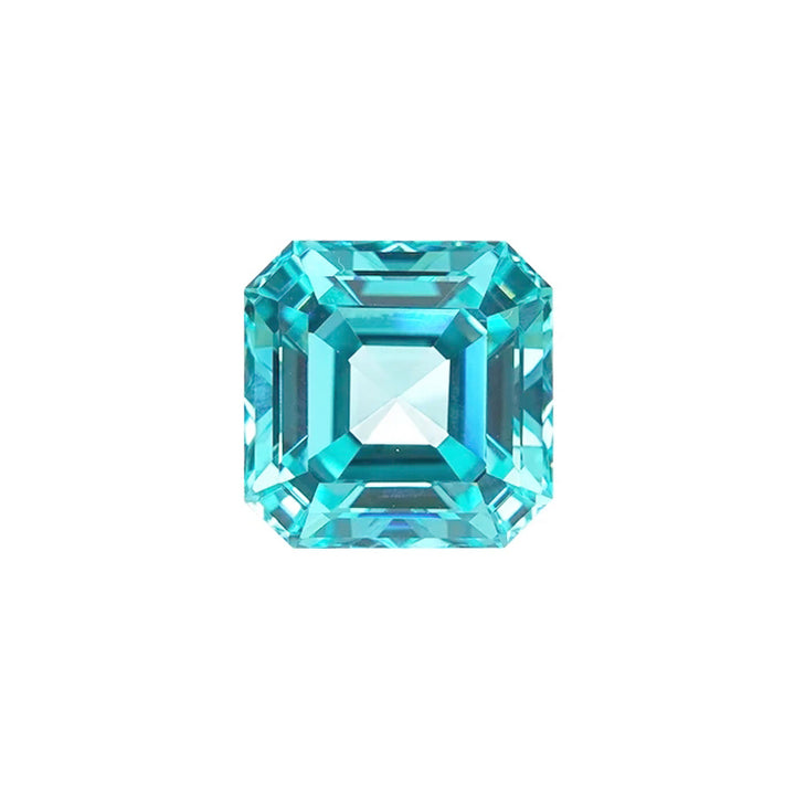 Asscher Cut Lab Grown Paraiba Tourmaline