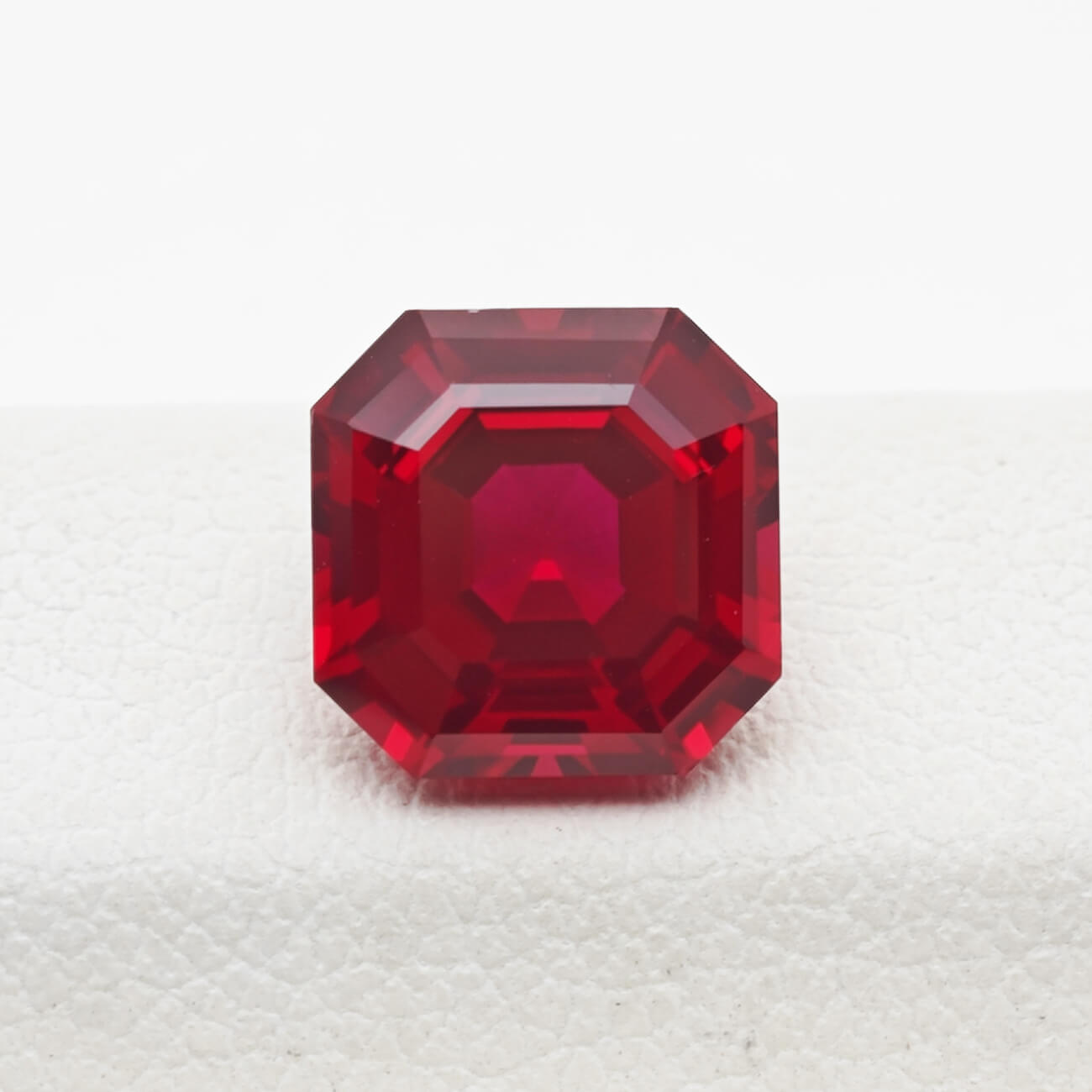 Asscher Cut Lab Grown Ruby