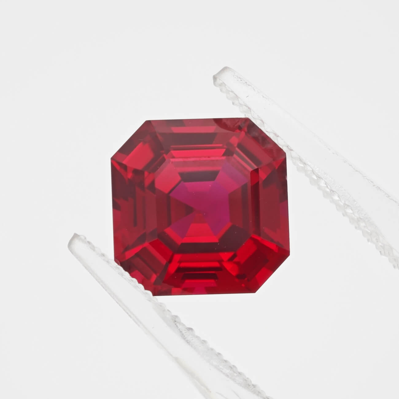 Asscher Cut Lab Grown Ruby
