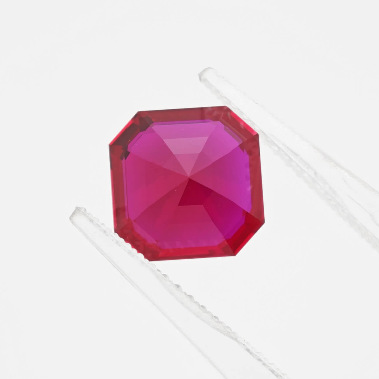 Asscher Cut Lab Grown Ruby