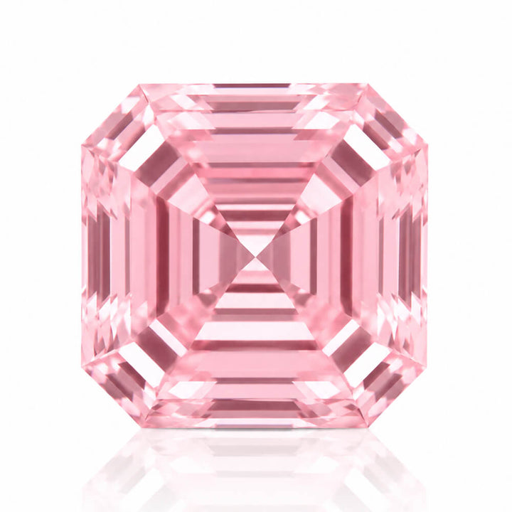 1.03ct VVS2 Asscher Cut Lab Grown Pink Diamond