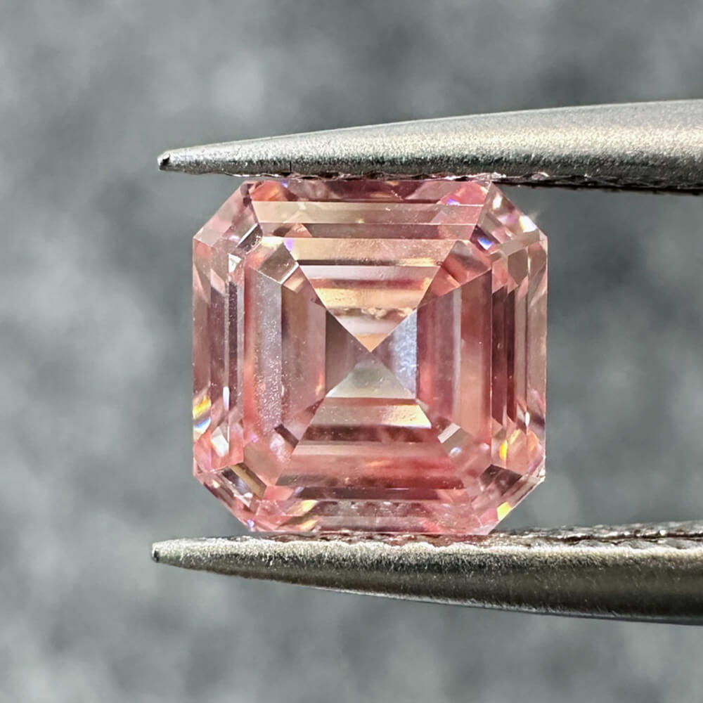 2.49ct VS1 Asscher Cut Lab Grown Pink Diamond