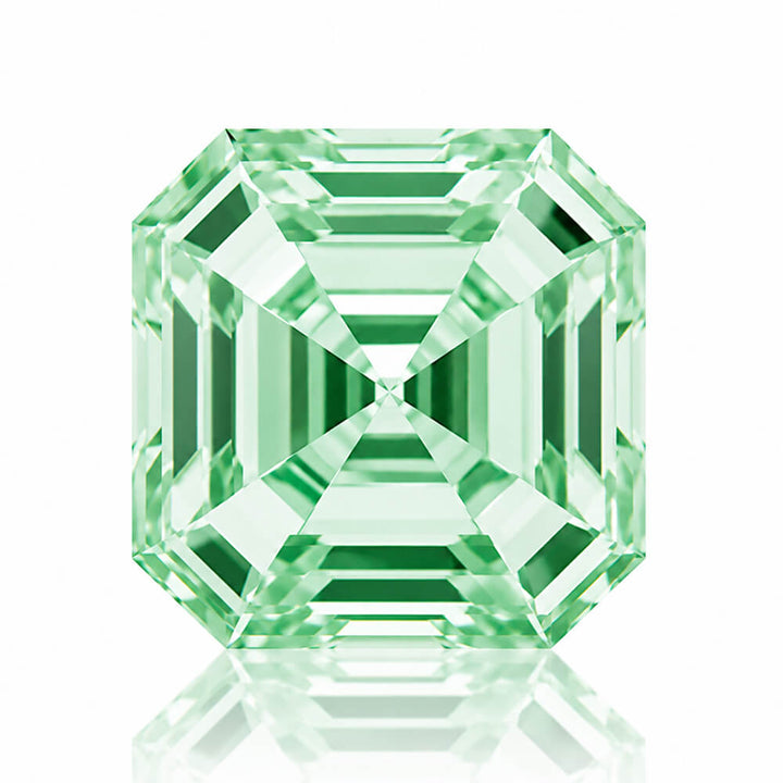 2.77ct VS1 Asscher Cut Lab Grown Green Diamond