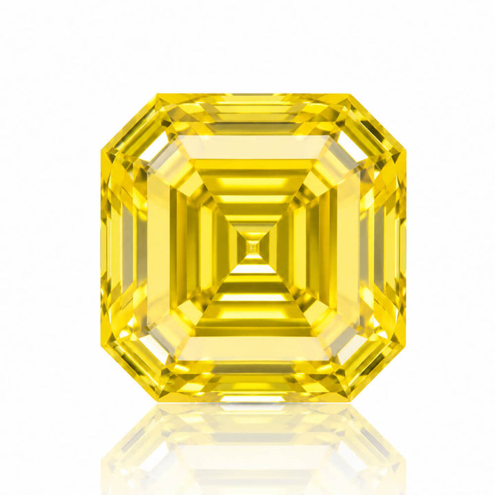 1.06ct VS1 Asscher Cut Lab Grown Yellow Diamond