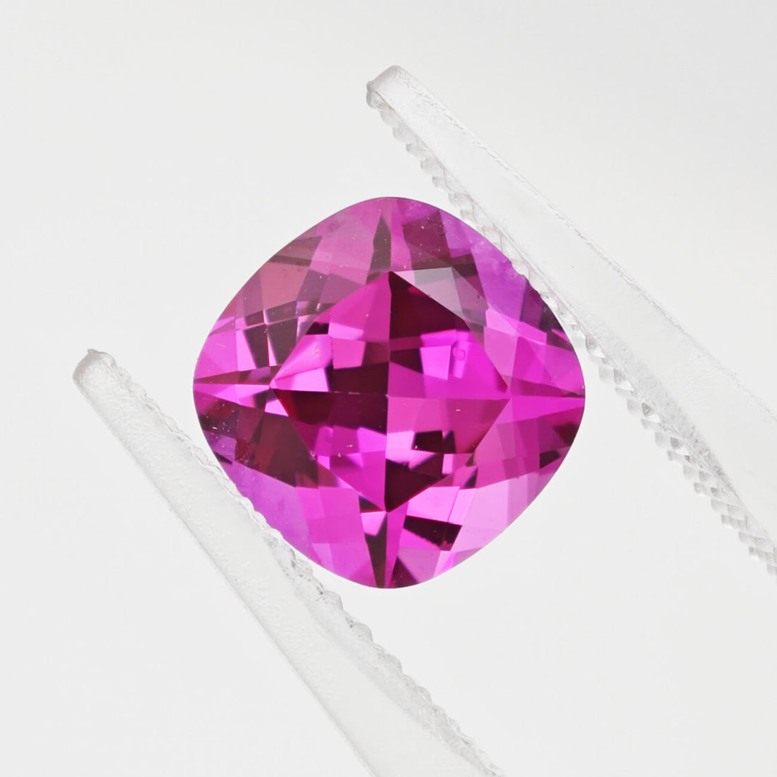 Cushion Cut Lab Grown Hot Pink Sapphire