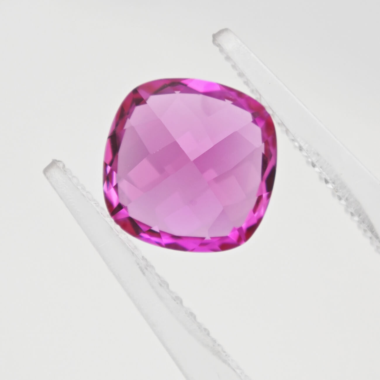 Cushion Cut Lab Grown Hot Pink Sapphire