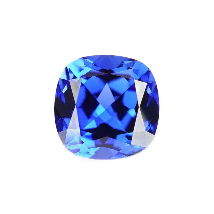 Cushion Cut Lab Grown Blue Sapphire