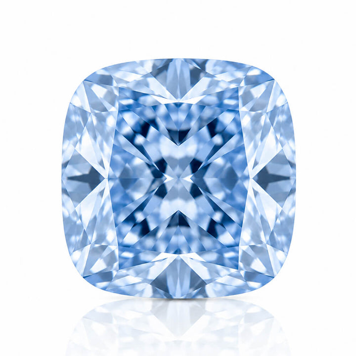 3.20ct VS1 Cushion Cut Lab Grown Blue Diamond