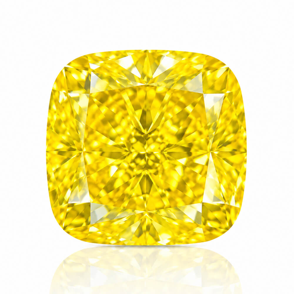1.75ct VVS2 Cushion Cut Lab Grown Yellow Diamond