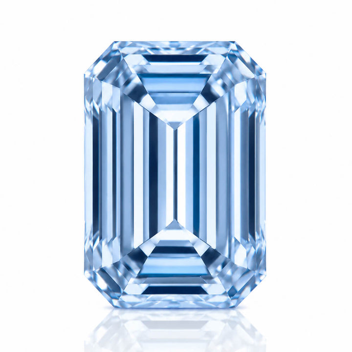 4.25ct VS1 Emerald Cut Lab Grown Blue Diamond