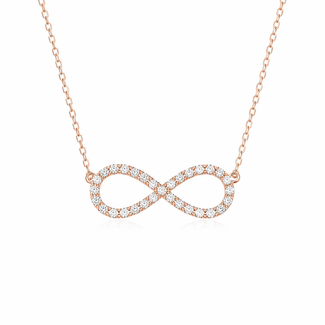 Figure-8 lab grown diamond pendant necklace
