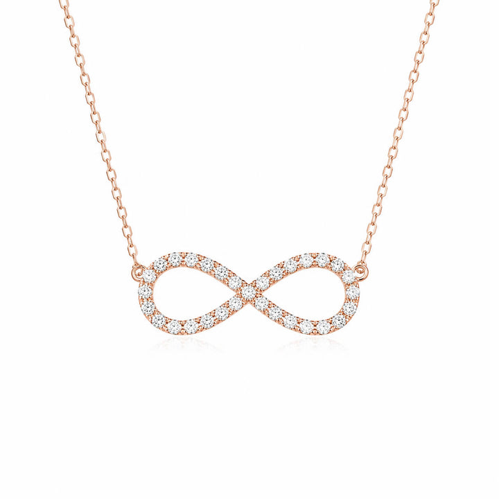 Figure-8 lab grown diamond pendant necklace