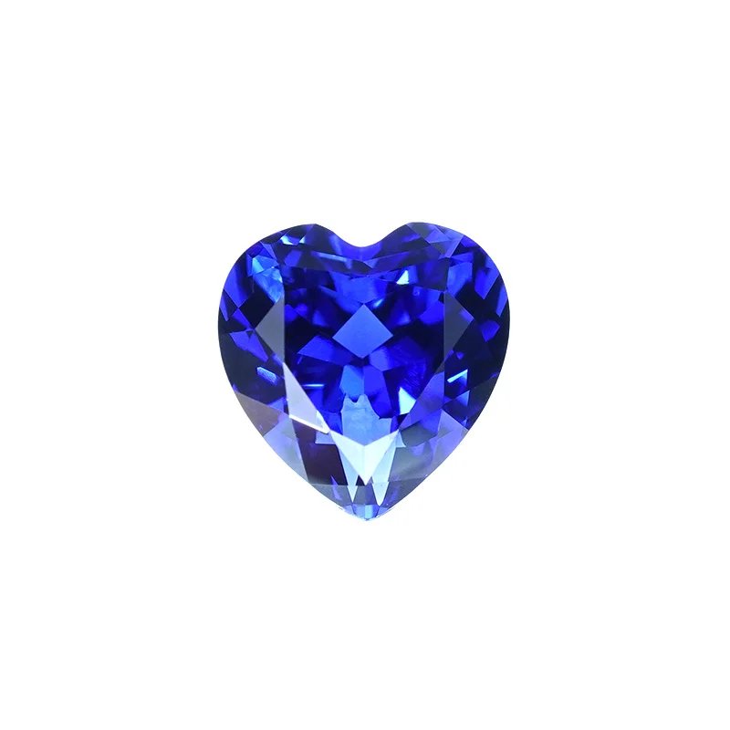 Heart Cut Lab Grown Blue Sapphire