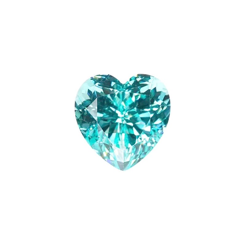 Heart Cut Lab Grown Paraiba Tourmaline