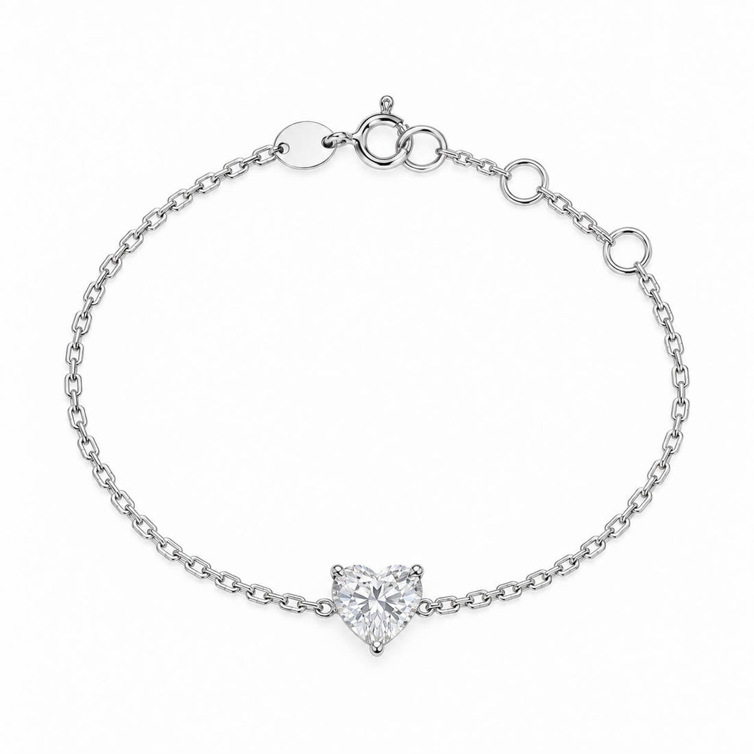 2ct Heart cut lab grown diamond bracelet