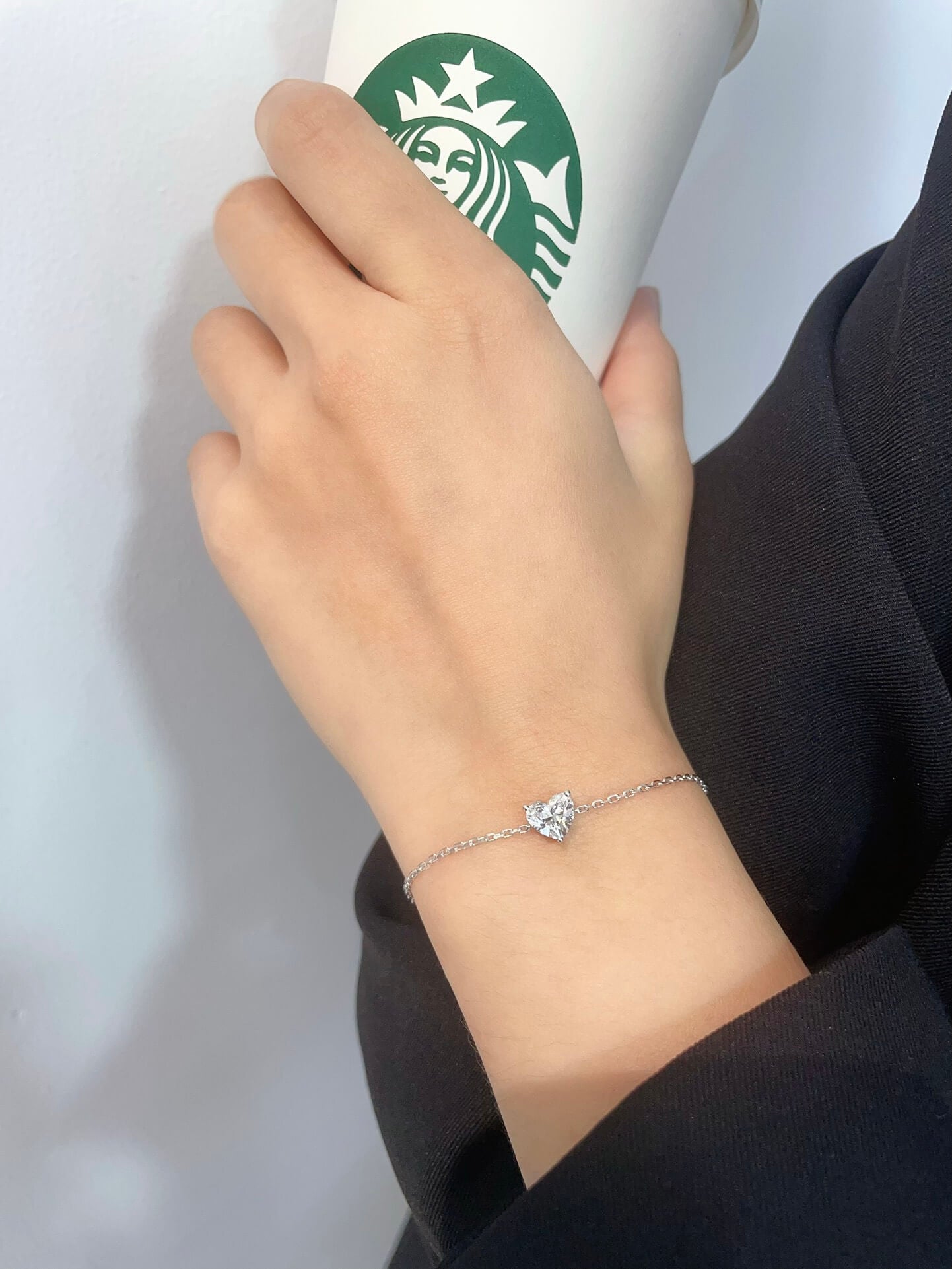 2ct Heart cut lab grown diamond bracelet