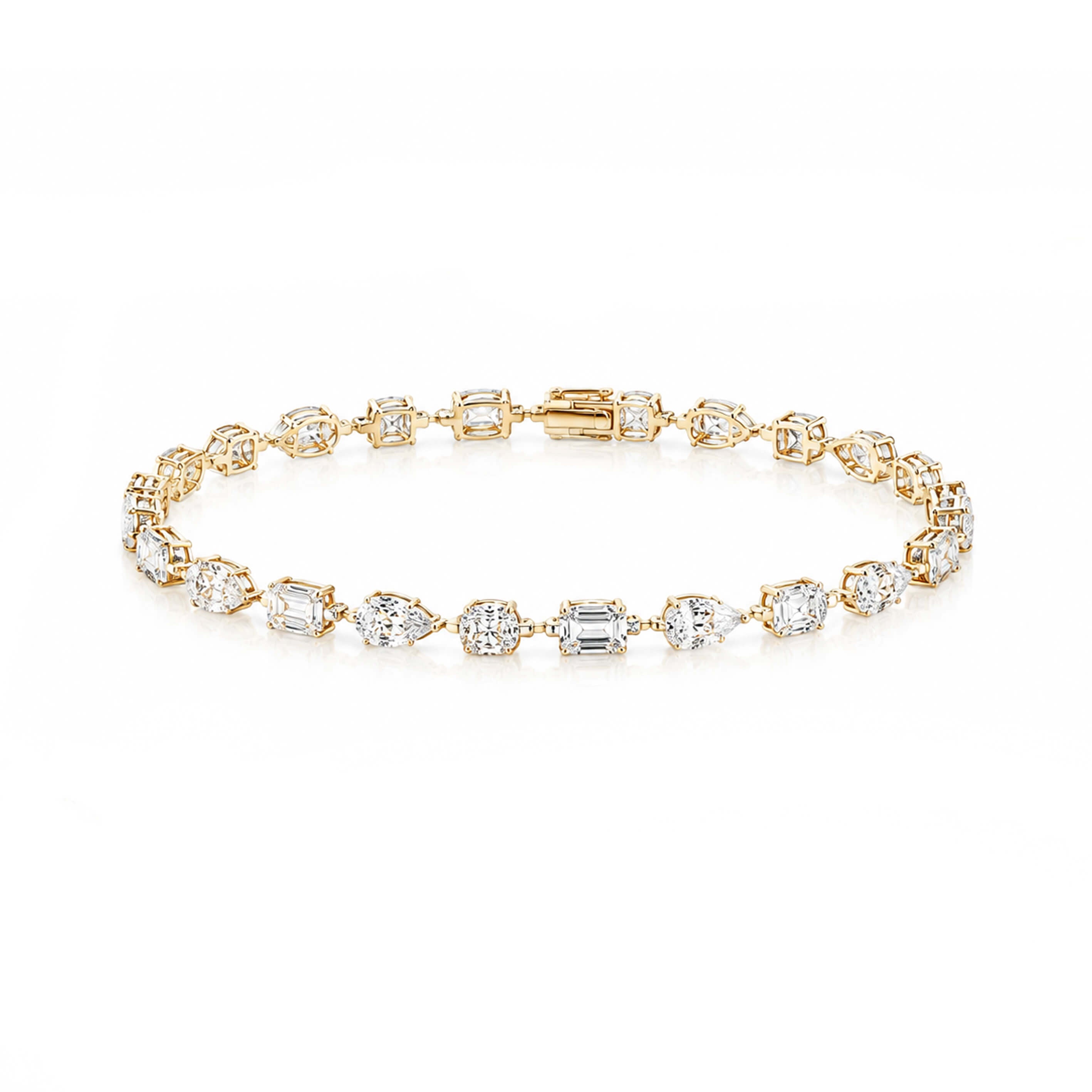 Irregular lab grown diamond bracelet