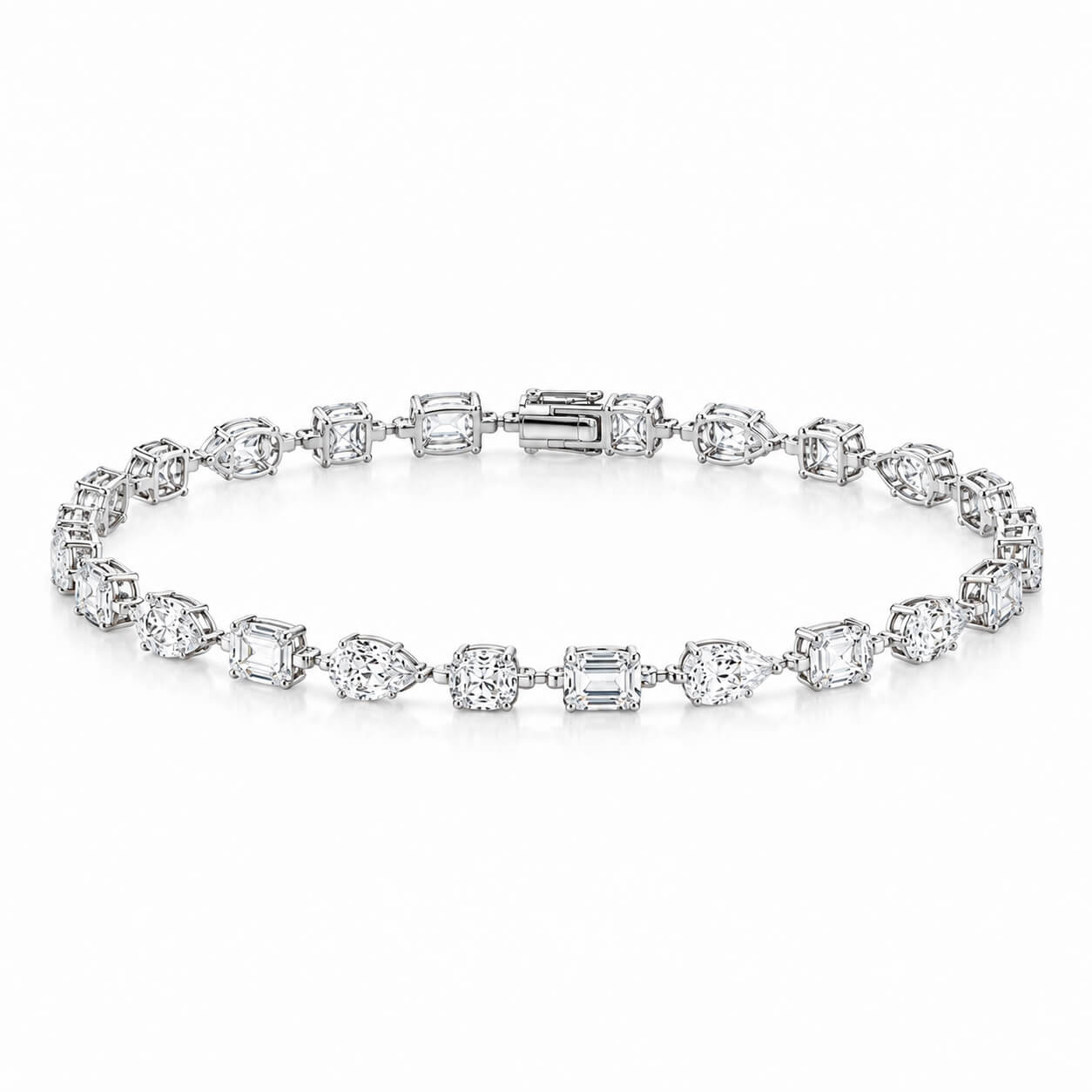 Irregular lab grown diamond bracelet
