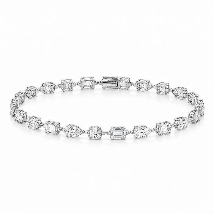 Irregular lab grown diamond bracelet