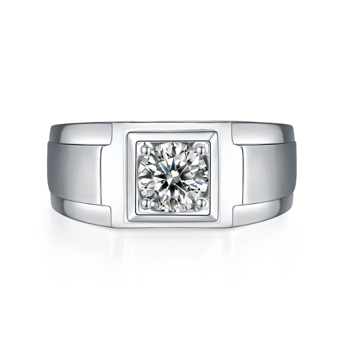 925 sterling silver Moissanite ring for men