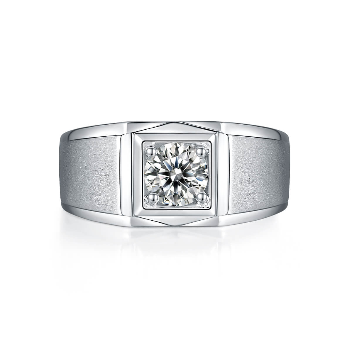 925 sterling silver Moissanite ring for men