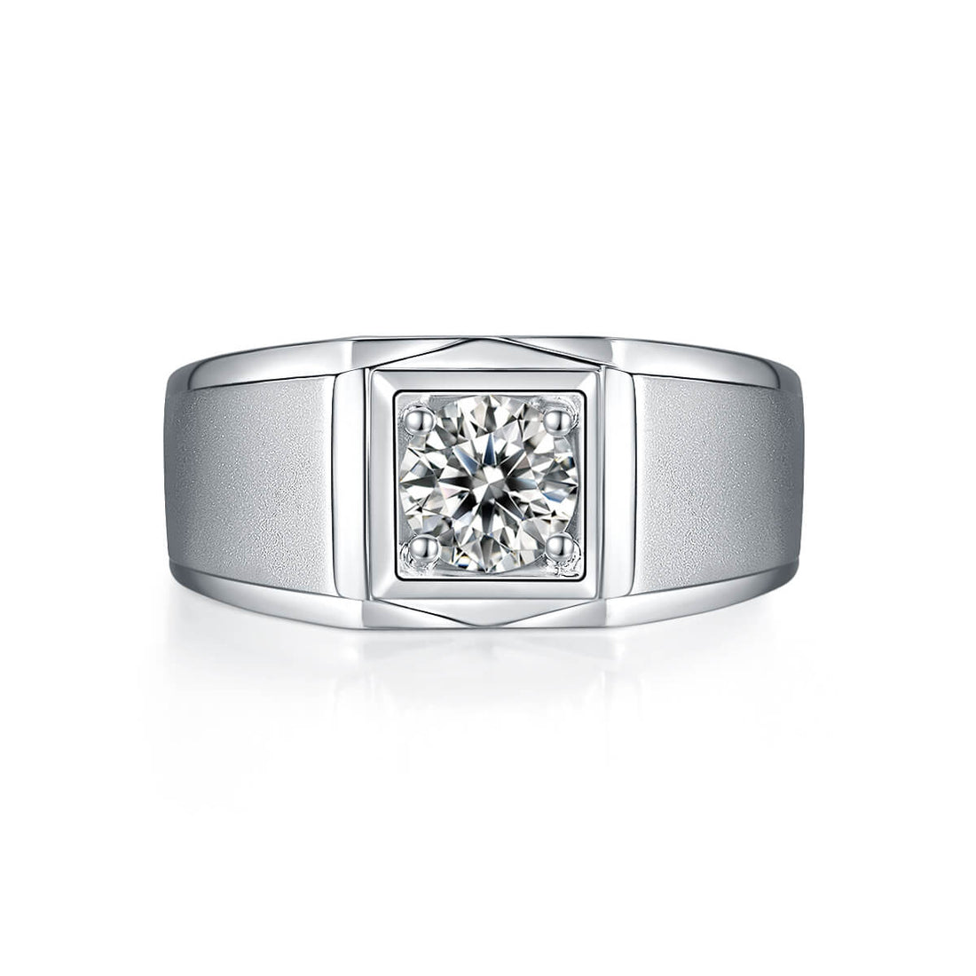 925 sterling silver Moissanite ring for men