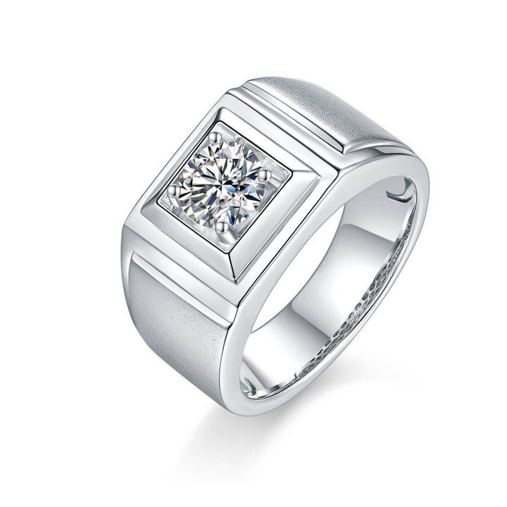 925 sterling silver Moissanite ring for men