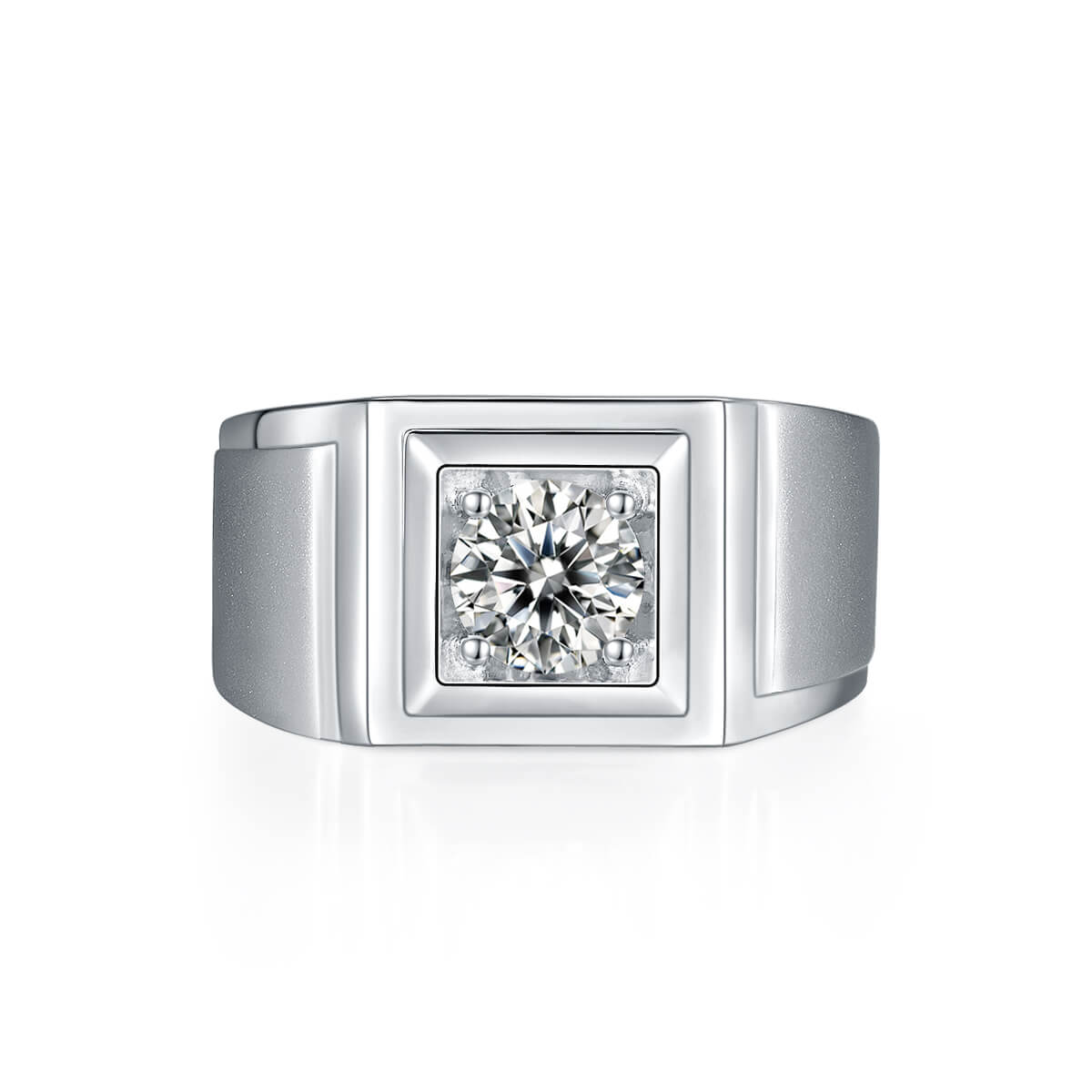 925 sterling silver Moissanite ring for men
