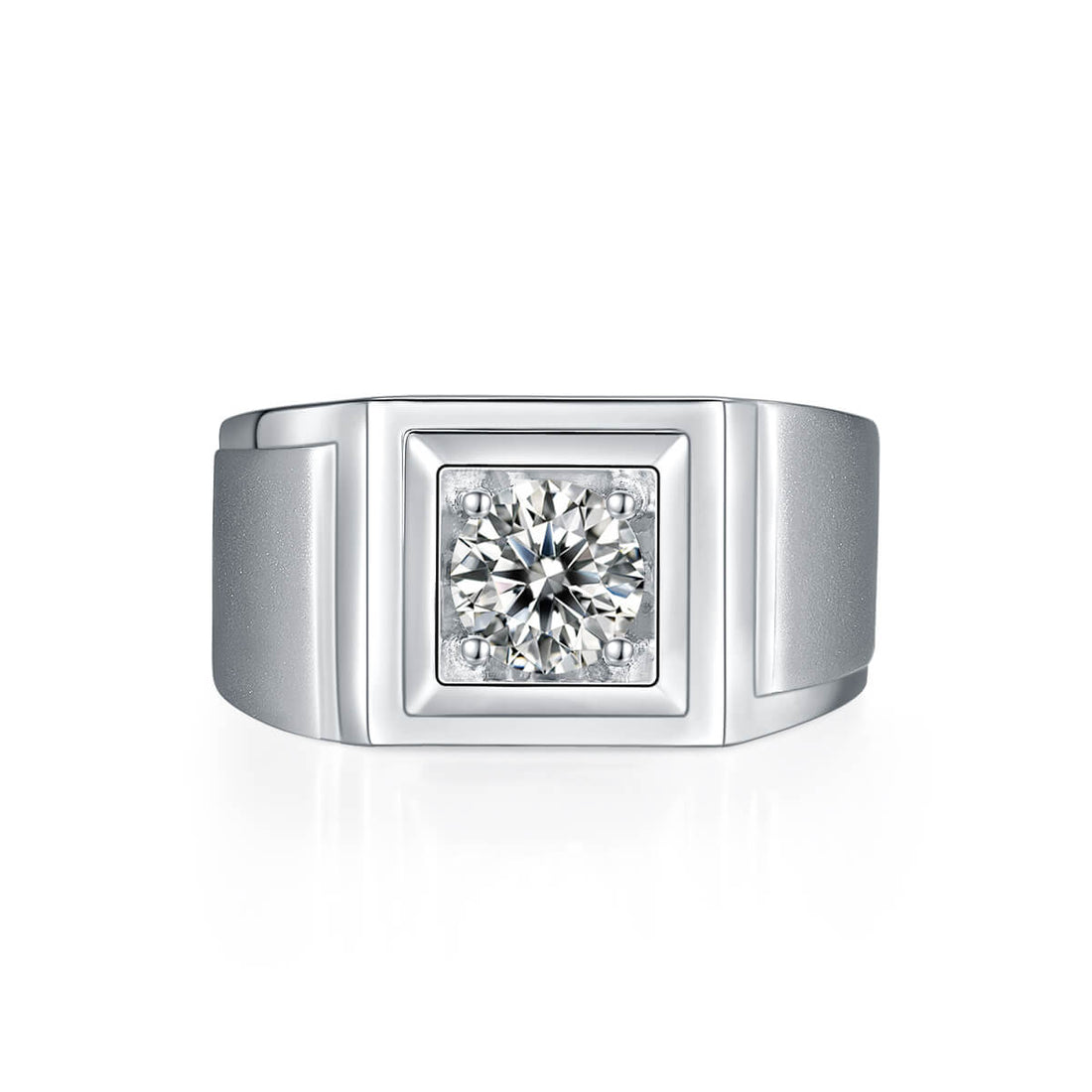 925 sterling silver Moissanite ring for men