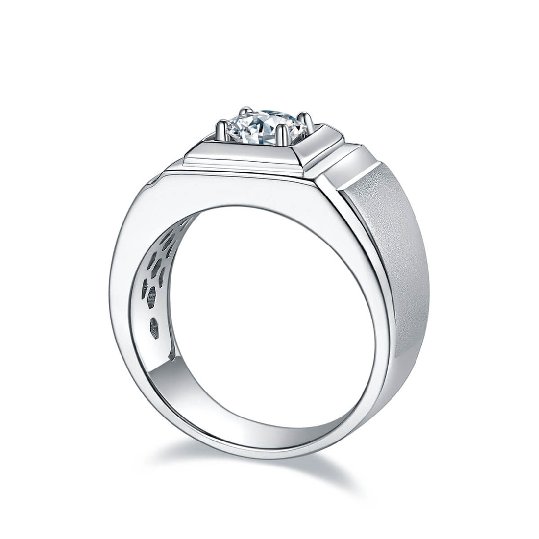 925 sterling silver Moissanite ring for men