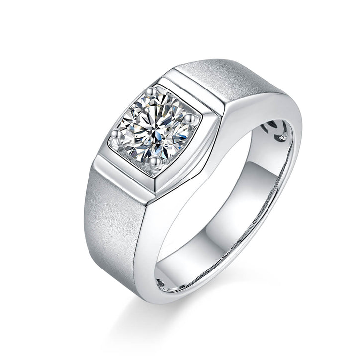 925 sterling silver Moissanite ring for men
