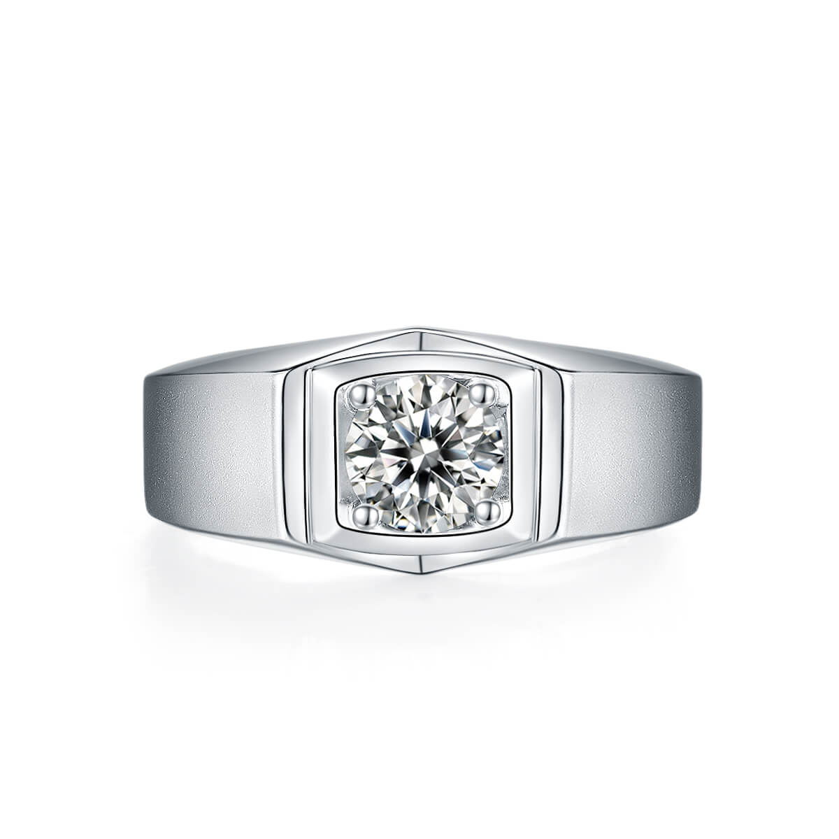 925 sterling silver Moissanite ring for men
