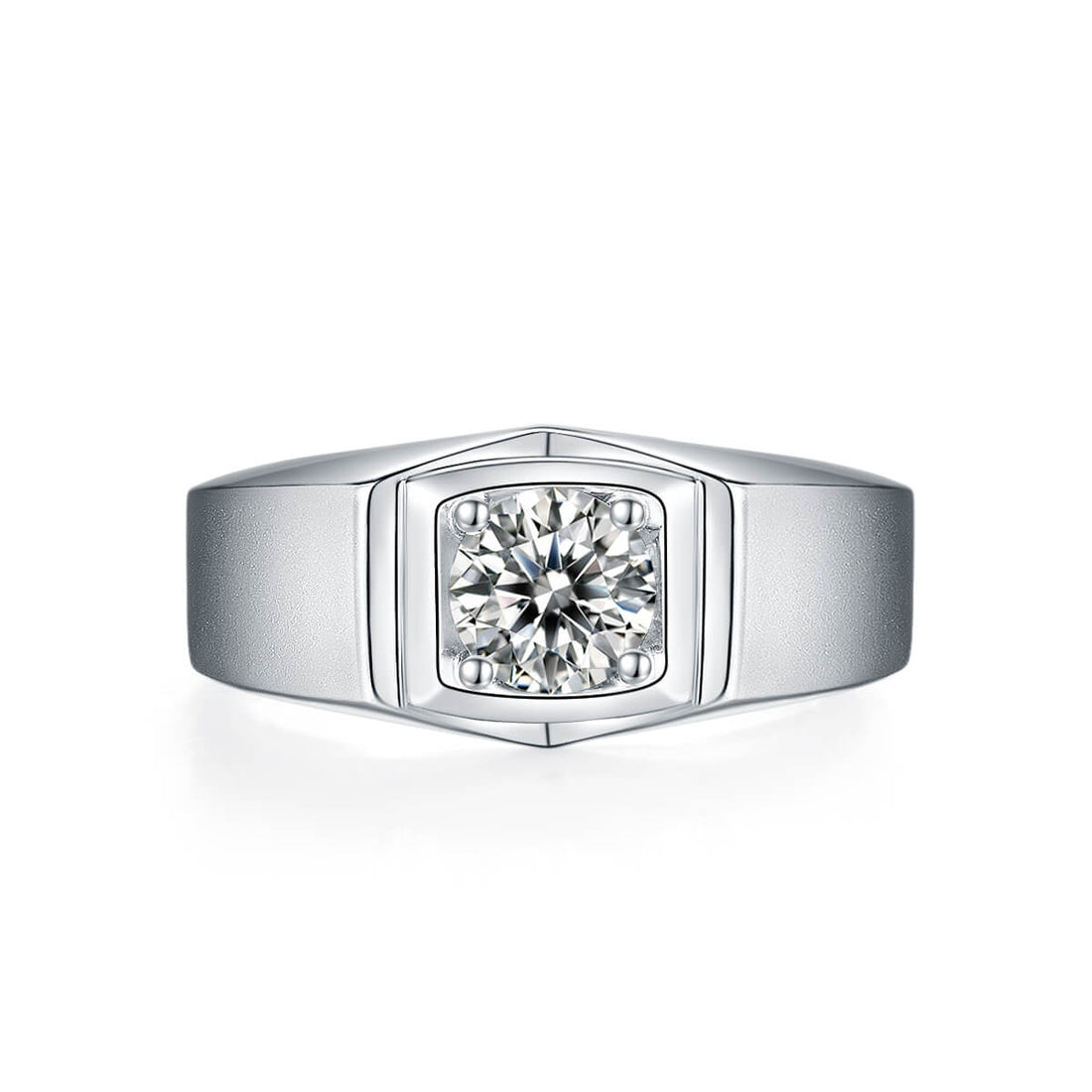 925 sterling silver Moissanite ring for men