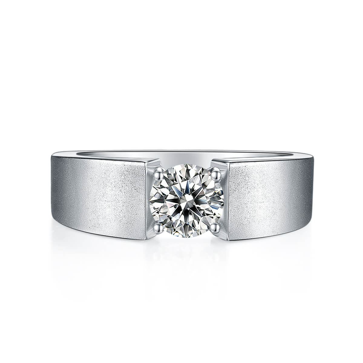 925 sterling silver Moissanite ring for men
