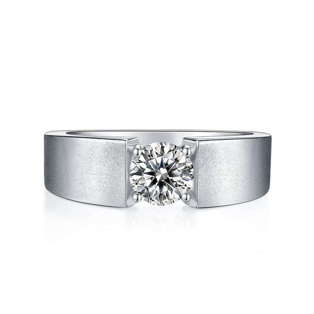 925 sterling silver Moissanite ring for men