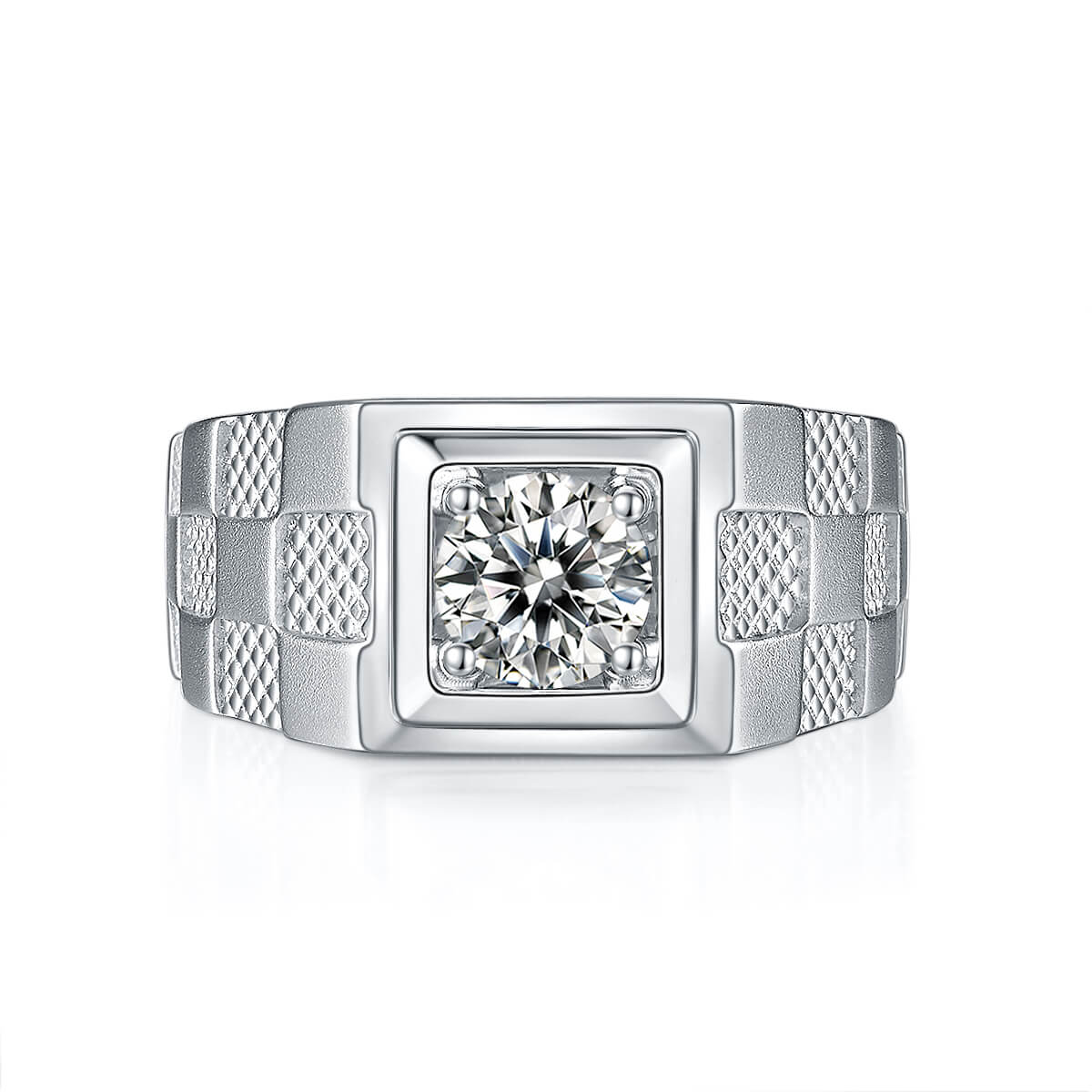 925 sterling silver Moissanite ring for men