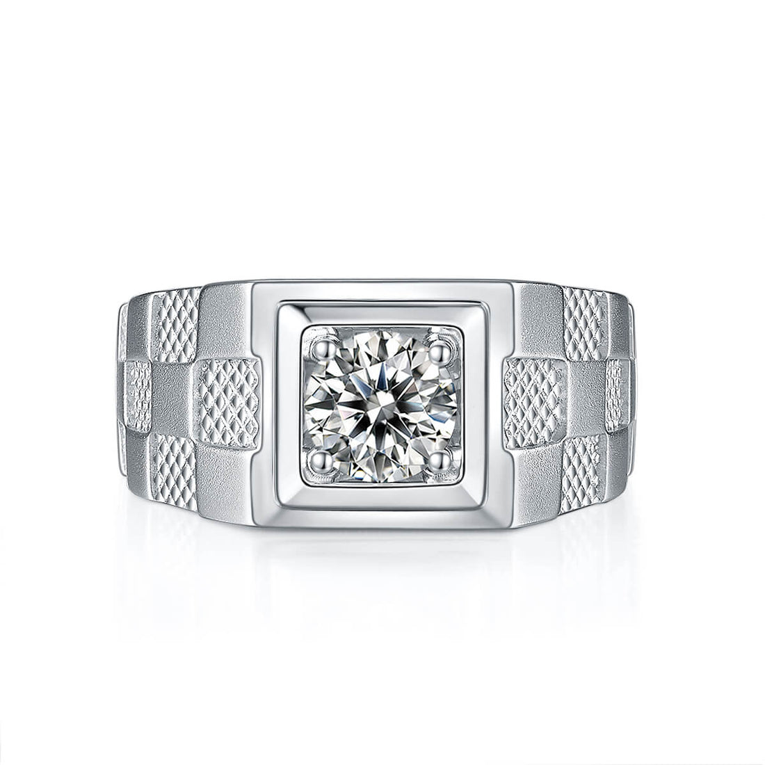 925 sterling silver Moissanite ring for men