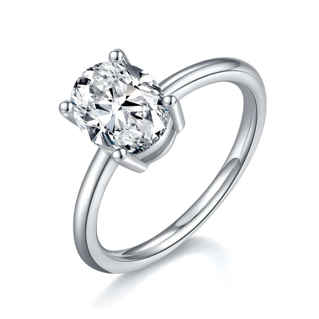 Oval cut Moissanite solitaire engagement ring