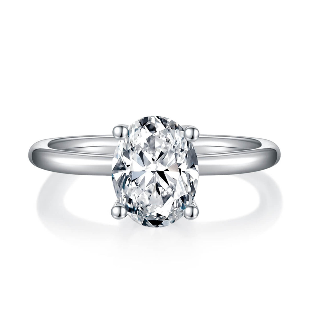 Oval cut Moissanite solitaire engagement ring