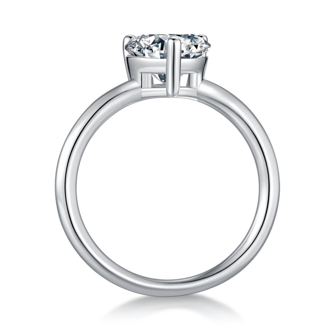 Heart cut Moissanite solitaire engagement ring