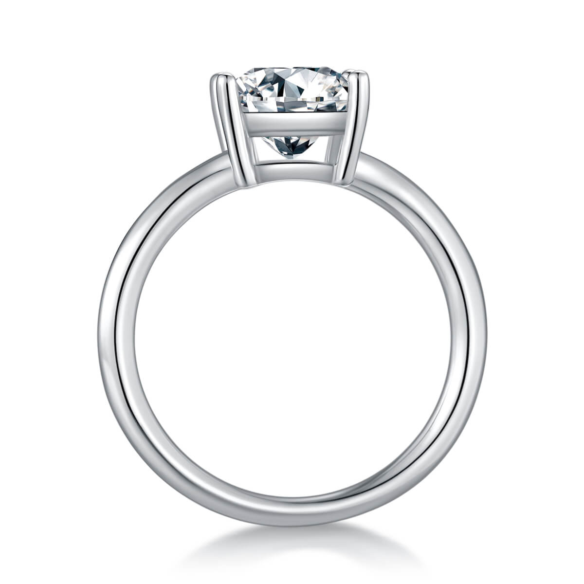 Princess cut Moissanite solitaire engagement ring
