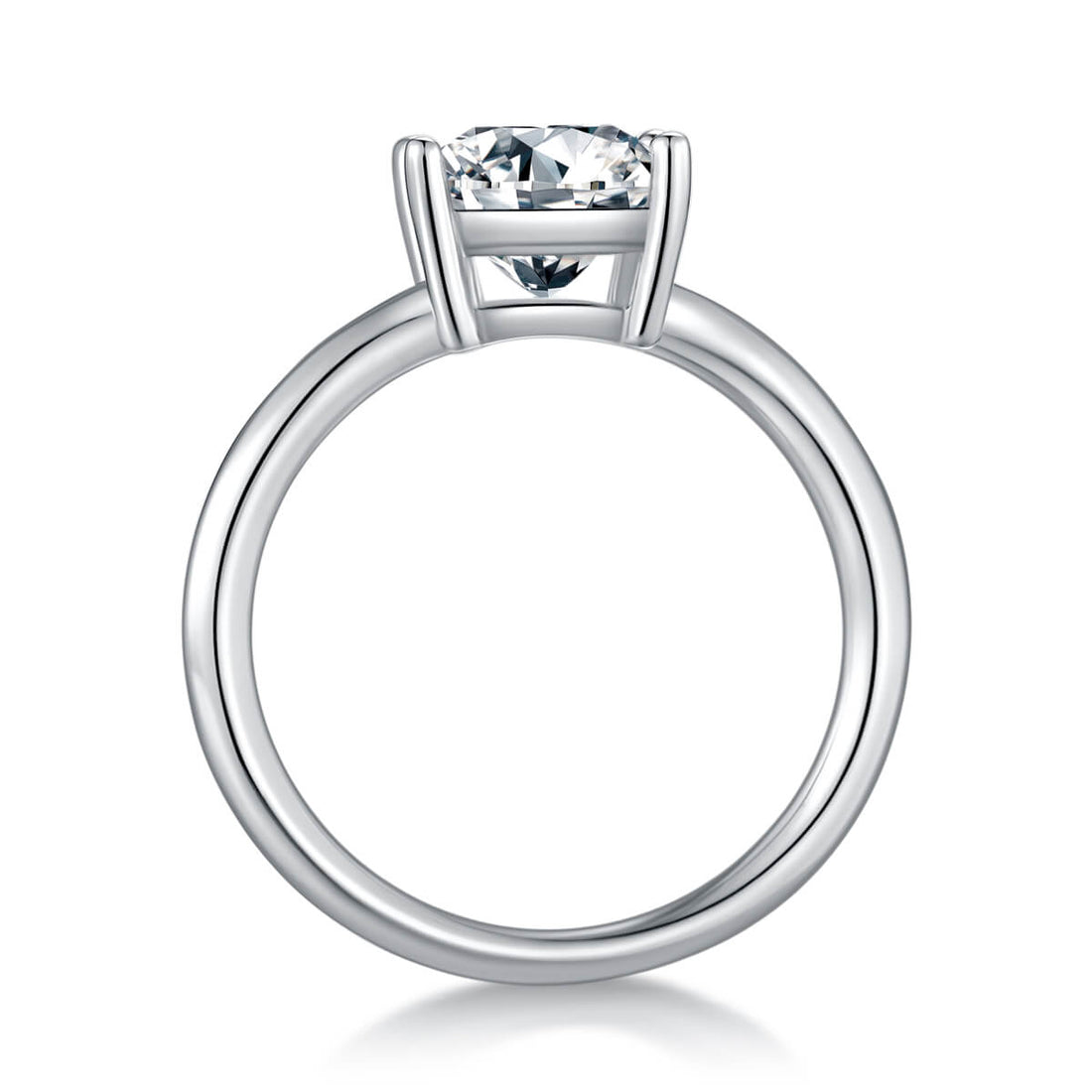 Princess cut Moissanite solitaire engagement ring