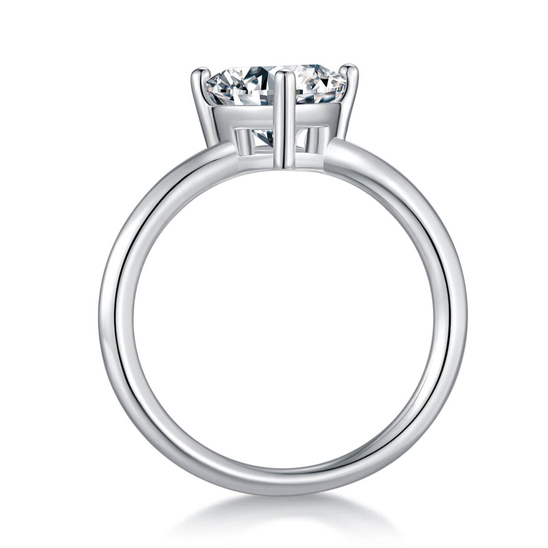 Trillion cut Moissanite solitaire engagement ring