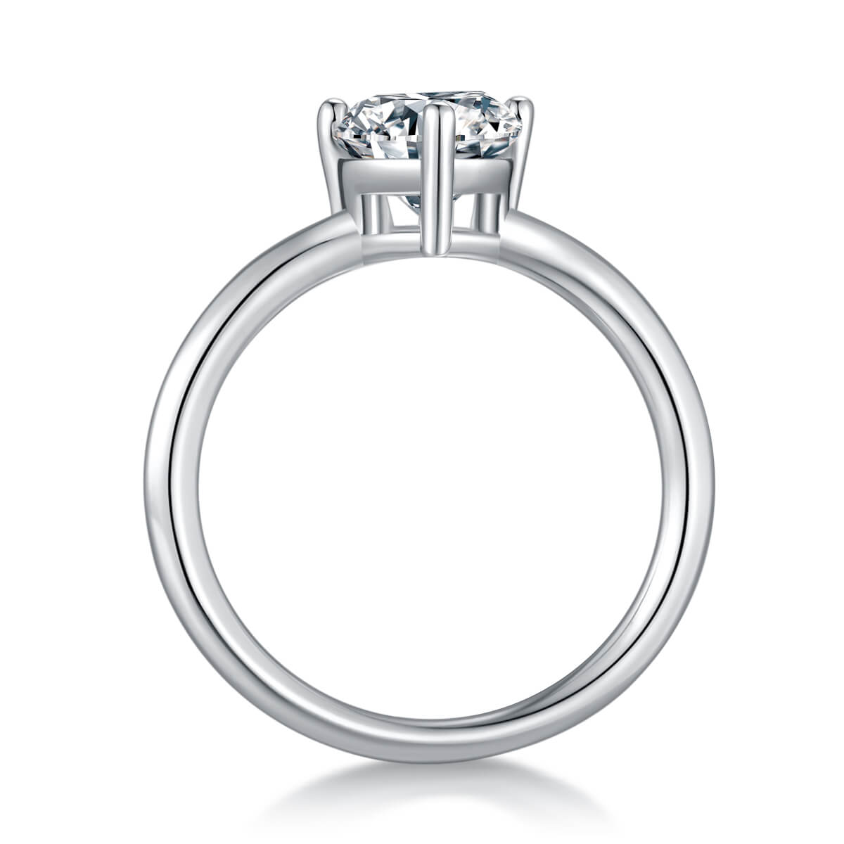 Pear cut Moissanite solitaire engagement ring