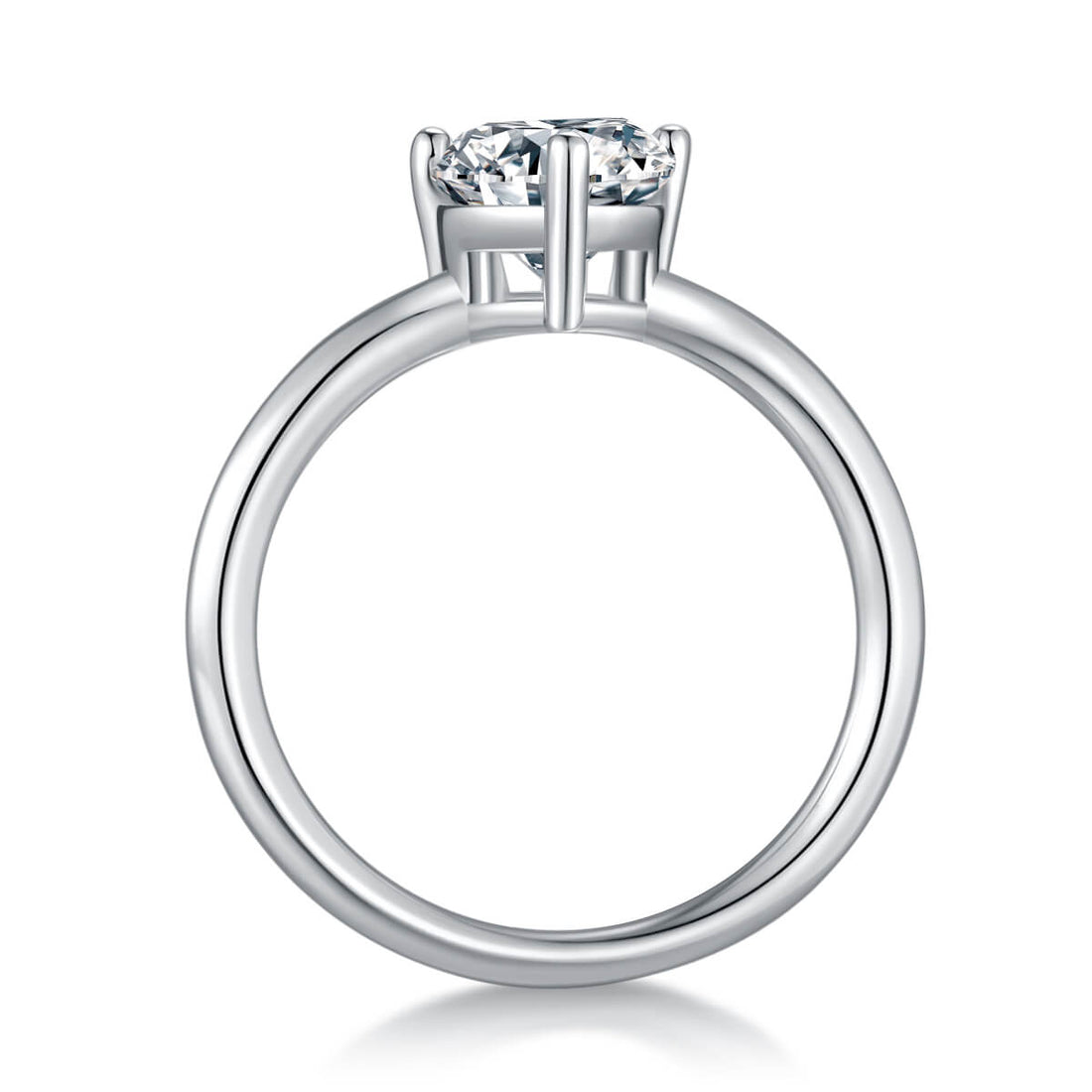 Pear cut Moissanite solitaire engagement ring