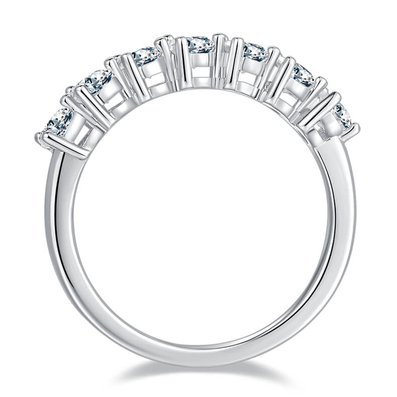 Pear cut Moissanite anniversary wedding band