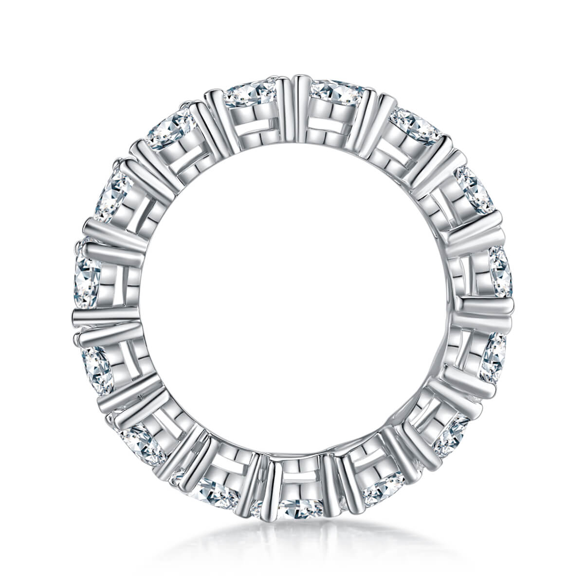 Full pave pear cut Moissanite wedding band